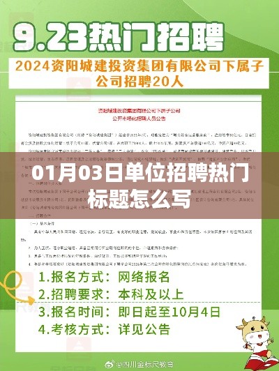 掌握招聘热点,单位招聘标题撰写技巧(最新日期)