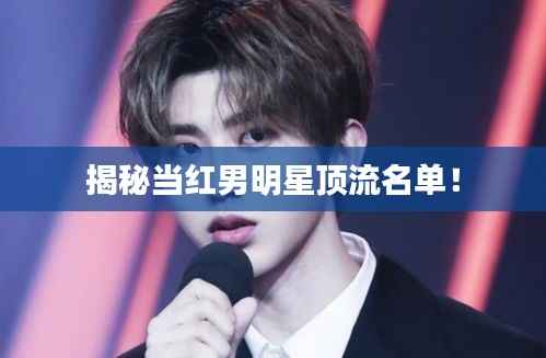 揭秘当红男明星顶流名单!